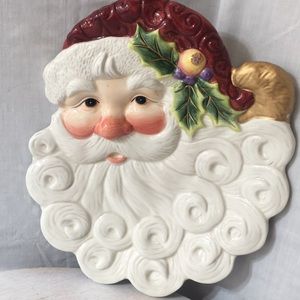 Vintage Fitz & Floyd Christmas Santa platter